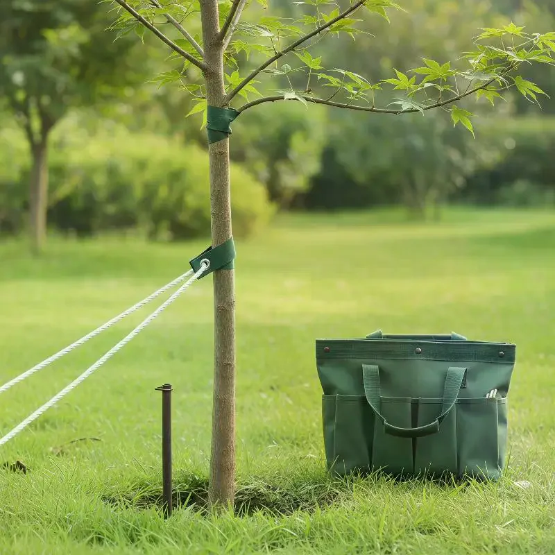 5/10Pcs Wear Resistant Nylon Tree Support Straps With Reinforced Metal Grommets For Gardening Tree Stabilization Staking