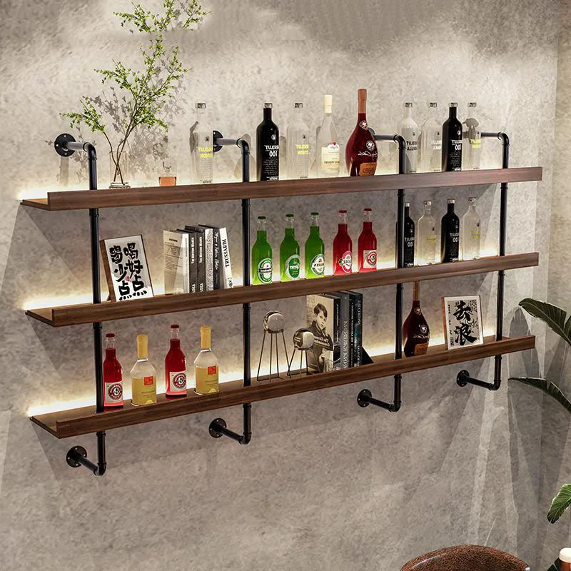 

Storage Shelf Bar Cabinet Wine Rack Bartender Drinks Bar Cabinet Wine Rack Wall Display Botellero Vino Drinking Bar Furniture