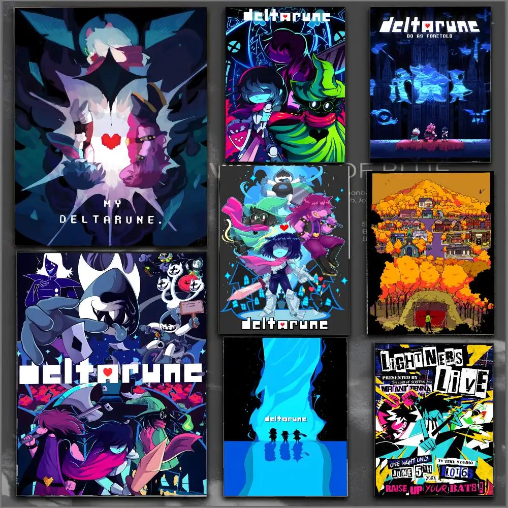 Deltarune Game Psychedelic Fantasy Poster Modern Aesthetic Wall Art Print Minimalist Bedroom Living Room Home Decor Gift