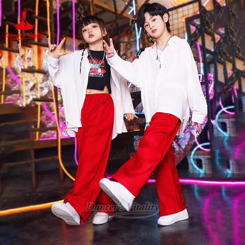 Child Kpop Jazz Dance Grop Practise&Perform Sets Teenagers Street Dance Hip-hop Professional Training Clothes Dancer's Vitality