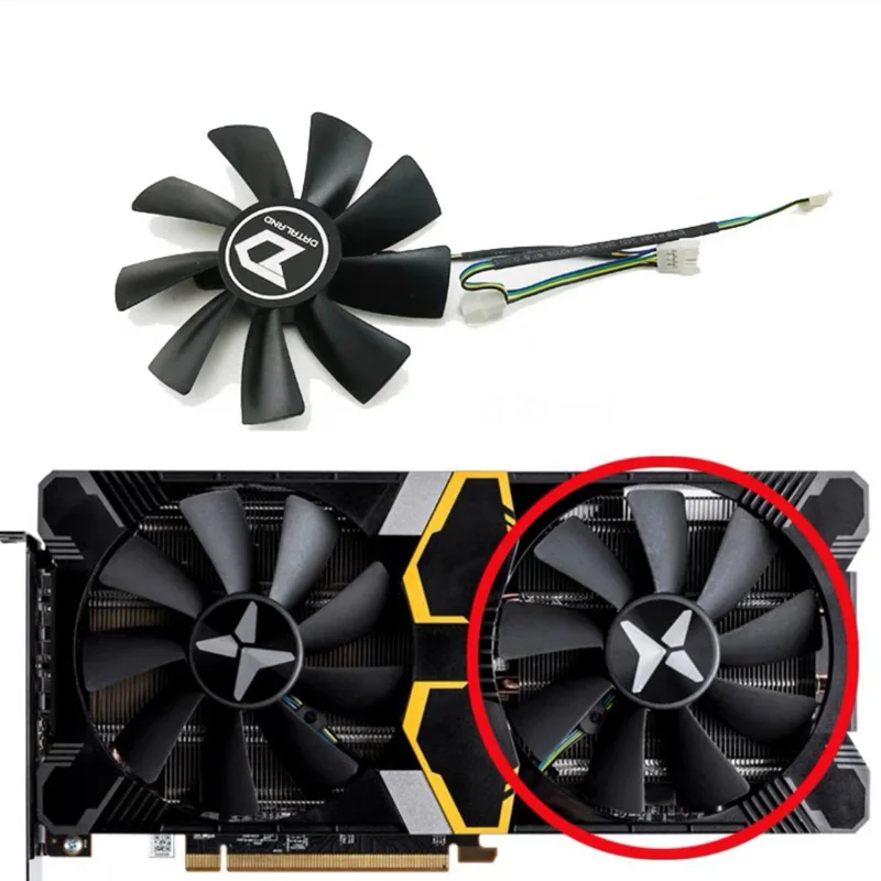 2PCS GAA8S2U 100MM 4Pin RX 5500 5600 GPU Cooler for Dylan Hengjin RX5500 5600 5700 5700XT X-men plus graphics card fan