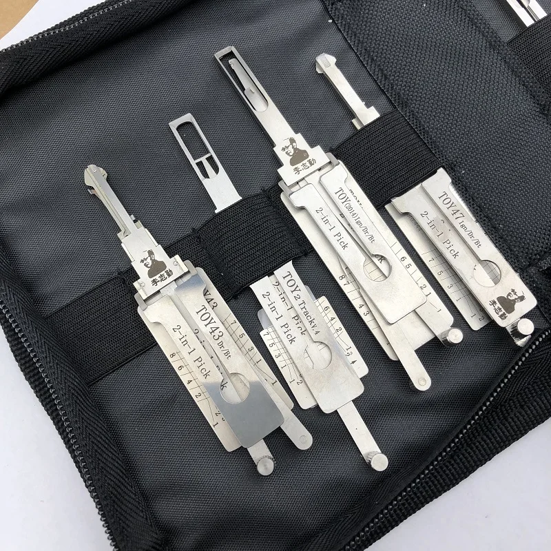 8PCS For TOYOTA 2000-2026 Years Lishi 2in1 Decoder For Corolla TOY43AT TOY43 TOY48 TOY2018 TOY2 TOY2014 TOY47 Locksmiths Tool