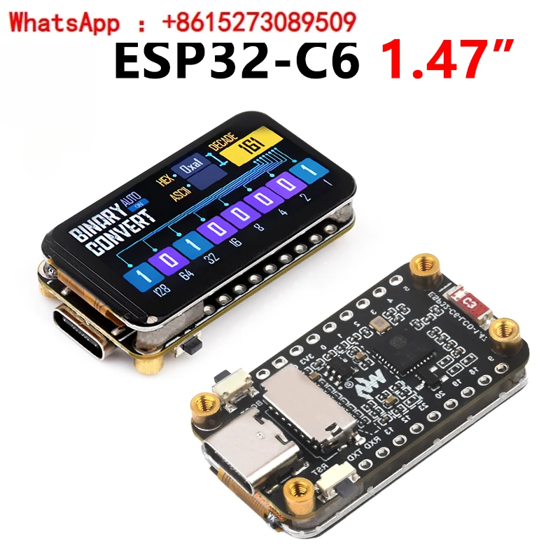 ESP32 C6 development board 1.47 inch LCD display 172x320 with RGB light SD slot compatible with Arduino