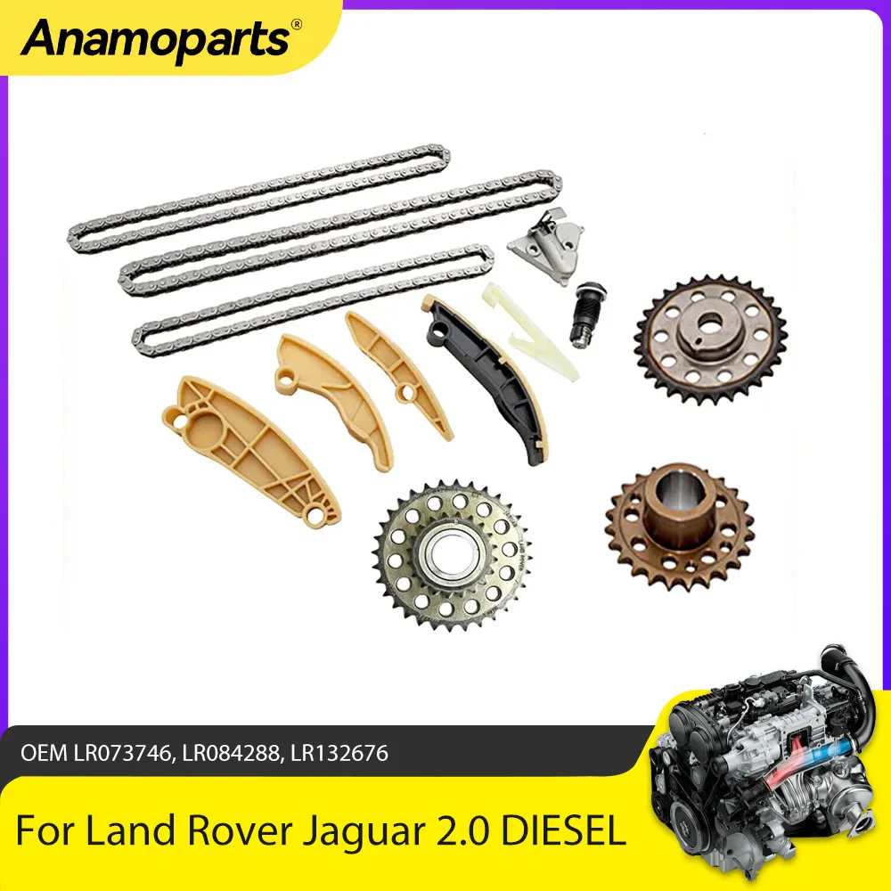 

Engine Timing Chain Kit VVT Fit 2.0 L T 204DTA 204DTD Diesel For Jaguar Land Rover Discovery Range Rover XE XF 2.0L LR084288