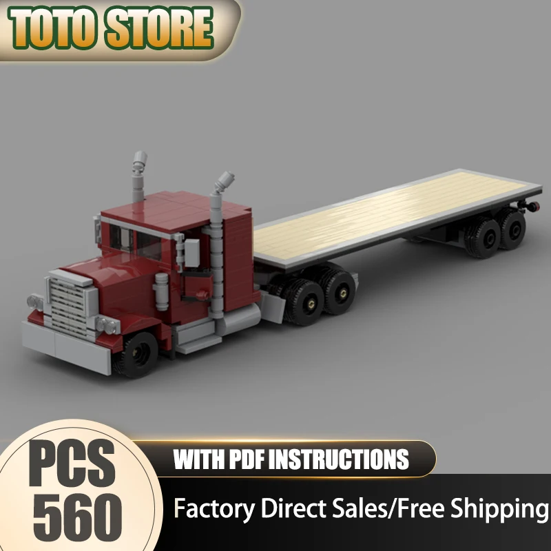 

Городской автомобиль Moc, строительные блоки, модель полугрузовика США, технология, сборка кирпичей, праздничный чемпион, скоростные автомобили, замыкание, подарки, игрушка