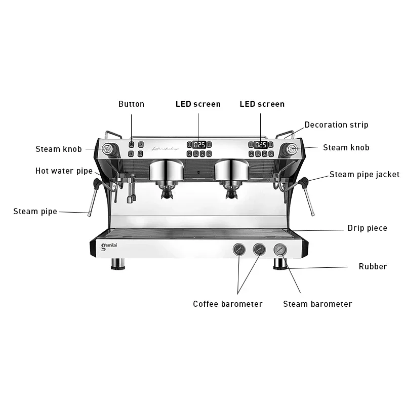 Made in China Commercial Semi Auto Espresso Coffee Machine Barista Maker