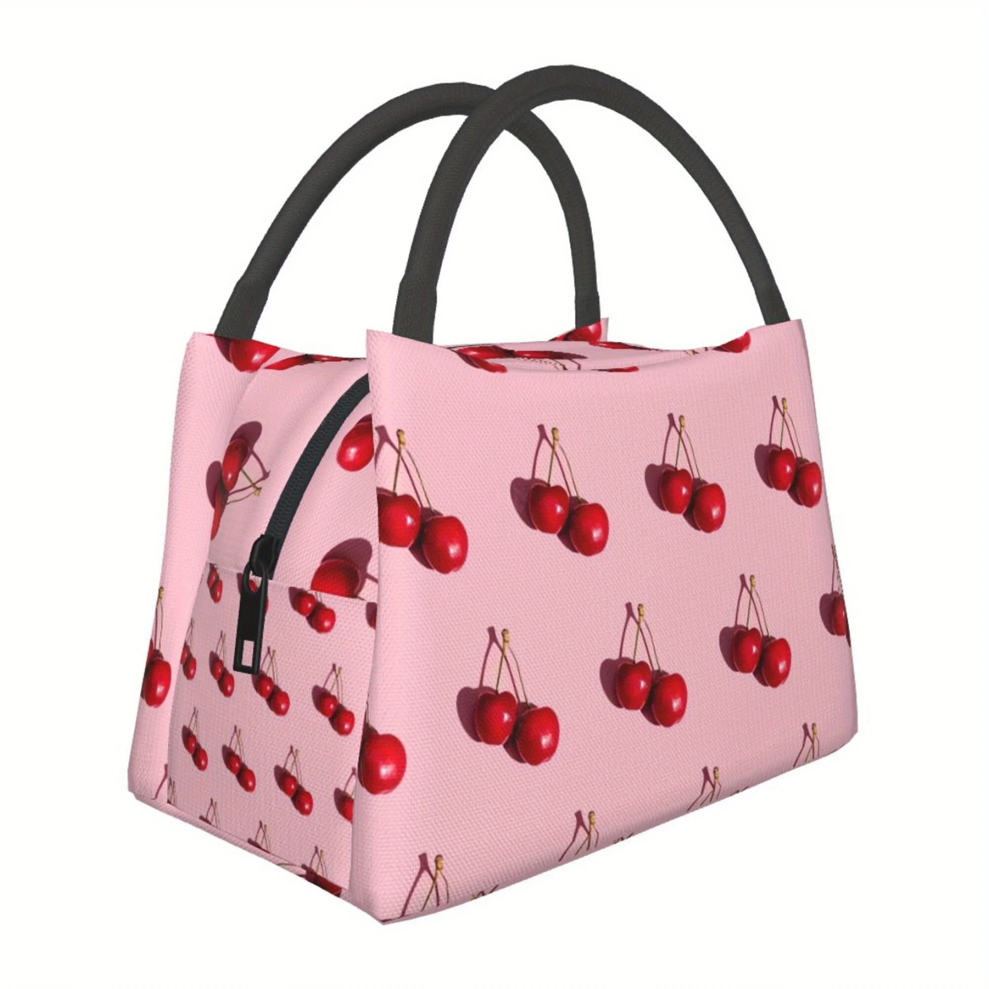 عيد الميلاد سعيد الكرز نمط، حقيبة تبريد محمولة قابلة لإعادة الاستخدام حقيبة تبريد، حقيبة غداء معزولة للتخييم نزهة الشاطئ أساسيات