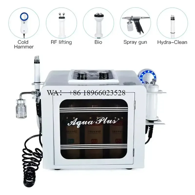 WMWMNU Micro Current Ionic Galvanic Facial Hydro Diamond Dermabrasion Jet Peel for Eyes Portable Touch Screen