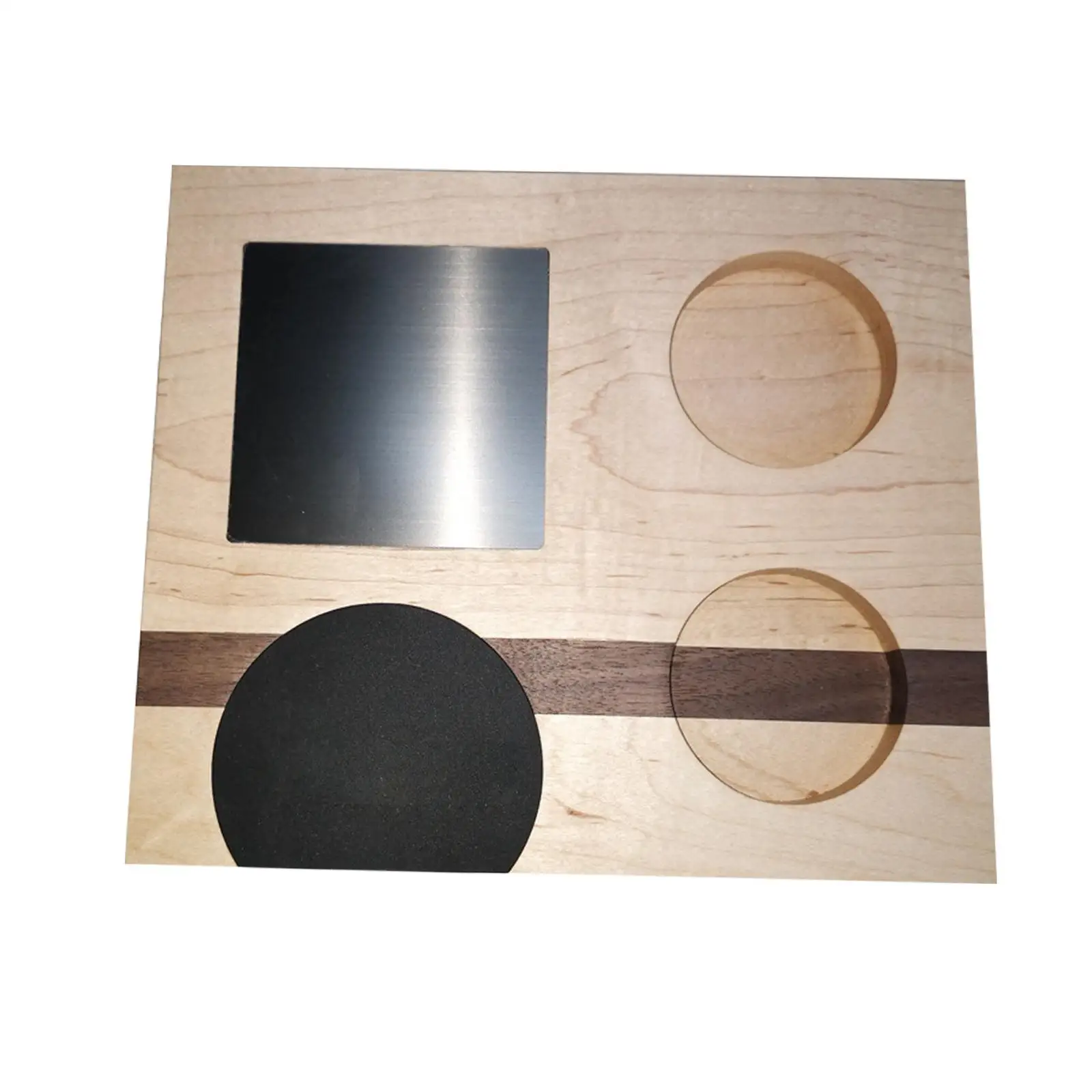 Base de manipulación de café expreso de madera, estación de manipulación, almohadilla antideslizante para pies, parte inferior estable