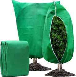 Plant Covers Freeze Protection Covers Frost Cloth Plant Anti-Freeze Shrub Protection Bag with Zipper Drawstring Frost Blankets