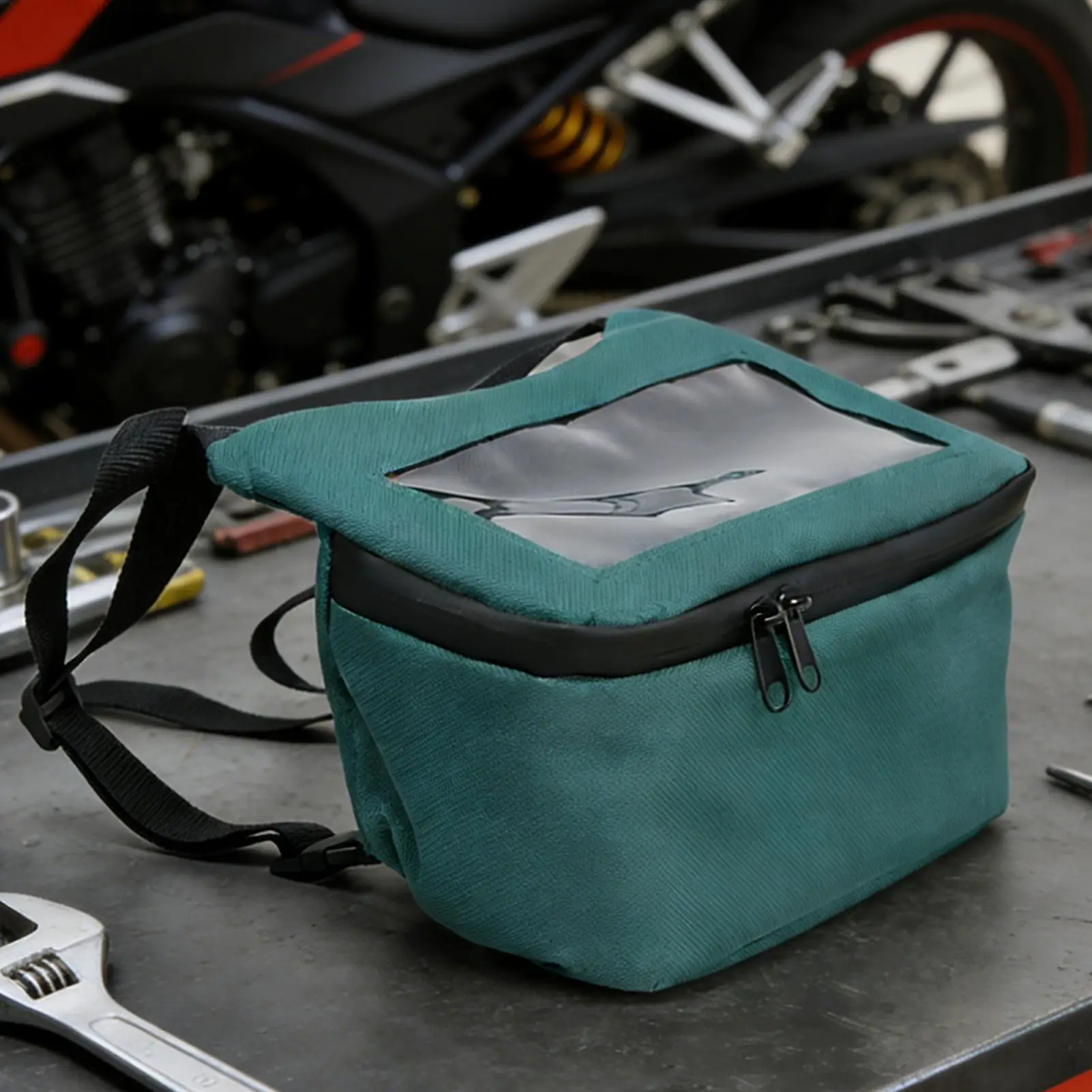 Motorcycle Bag Waterproof Compartments Front Pouch Touchscreen Window Motorcycle Storage Bag For Motorbike Scooter Key Wallet