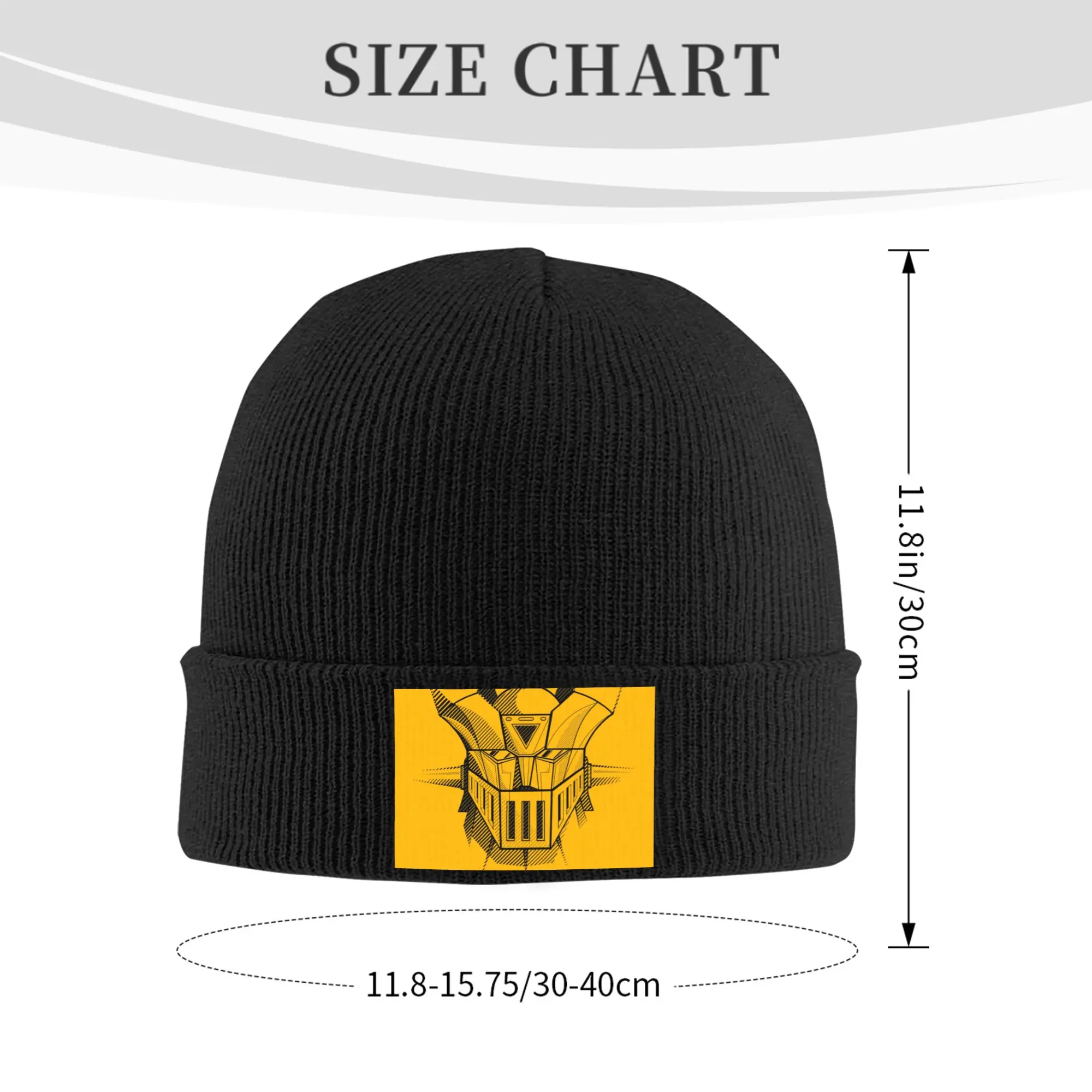 Mazinger Z Anime Bonnet Hat Hip Hop Knit Hats Men Women Unisex UFO Robot Grendizer Goldorak Warm Winter Skullies Beanies Caps