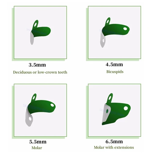 Imagen 2 del producto 100/50 unidades de bandas de matriz Dental, matrices de Metal contorneadas seccionales, bandas de matriz, capa antiadherente de PTFE, herramientas de odontología de matriz elástica