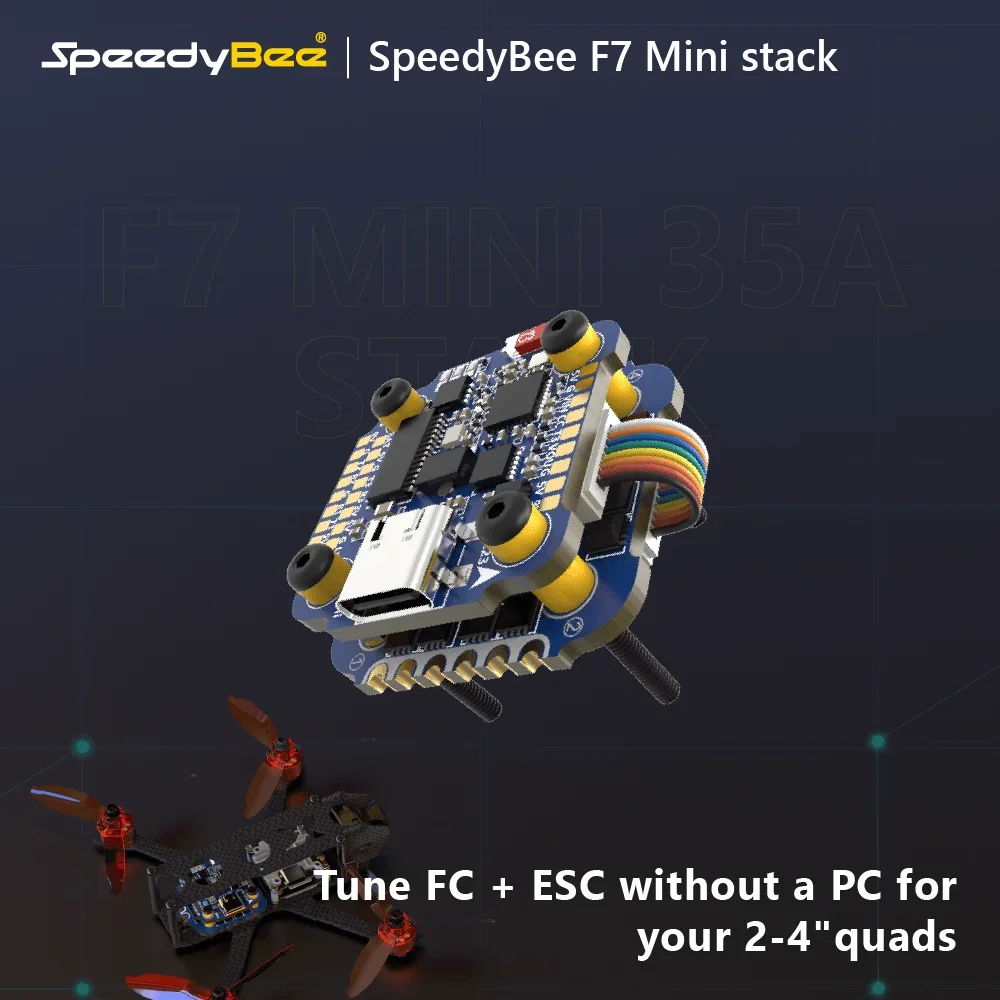 

SpeedyBee F7 Mini 35A 3-6S 8-bit Flight Controller Stack iNav Emuflight Betafligt