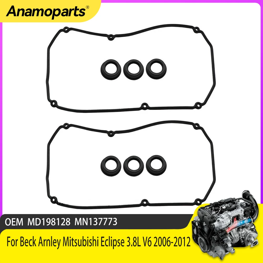 Engine Valve Cover Gasket Set For Beck Arnley Mitsubishi Eclipse 3.8L V6 2006-2012