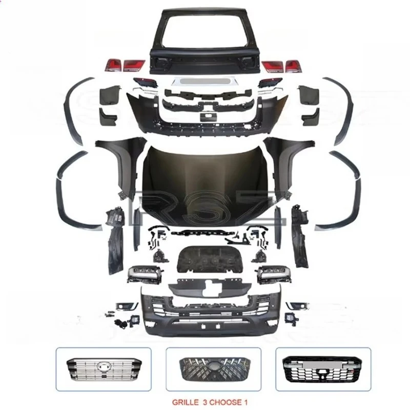 

2008 2015 LC150 LC200 Front Bumper Upgrade 2022 LC300 Headlight Taillight Cover Fender Body Kit