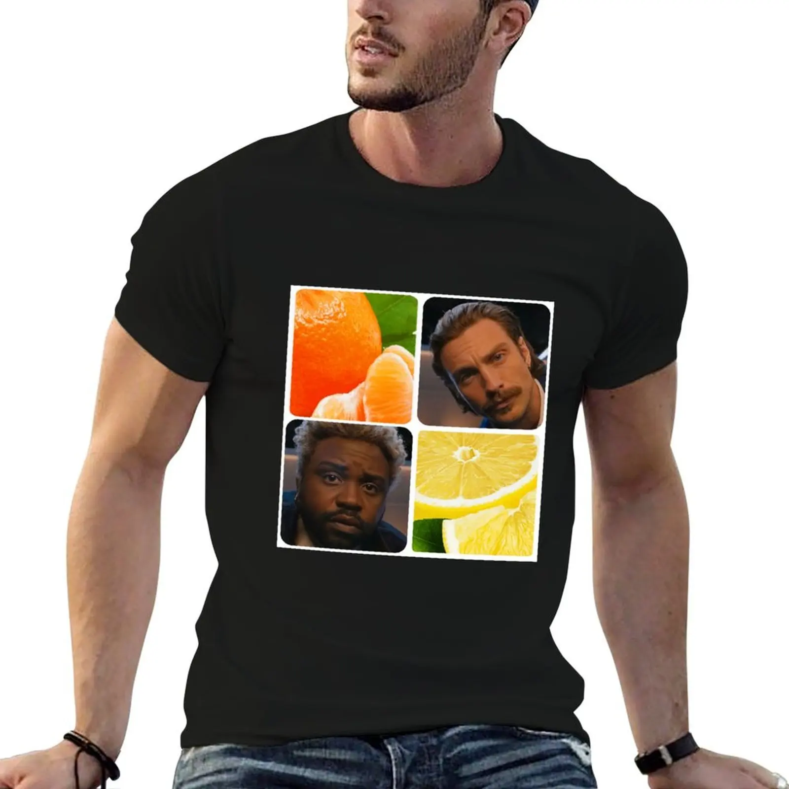 

Bullet Train Tangerine and Lemon graphic T-Shirt heavyweights summer clothes baggy shirts mens graphic t-shirts funny