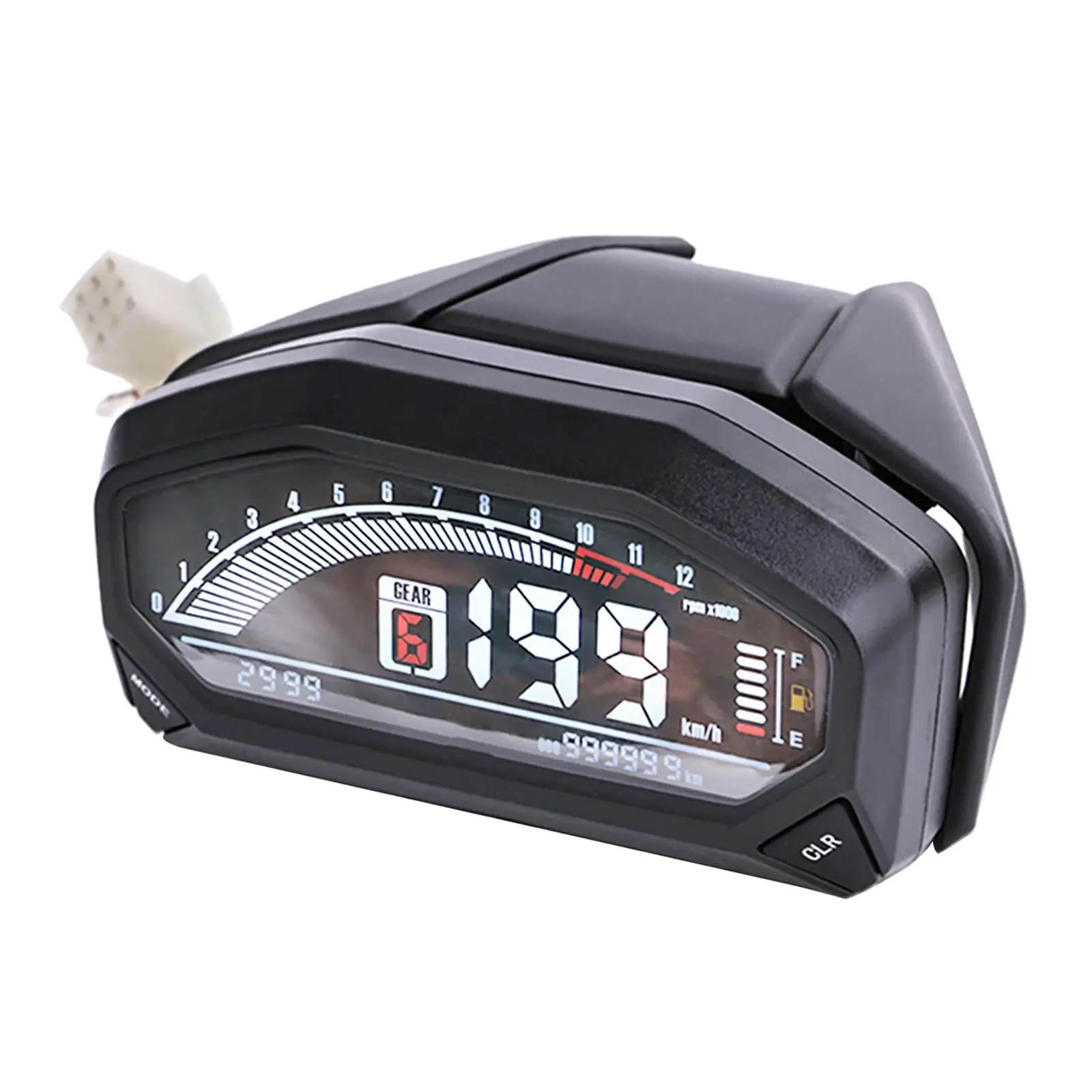 Motorcycle Speedometer Odometer Digital LED Gauge for 1,2,4 Cylinders Meter