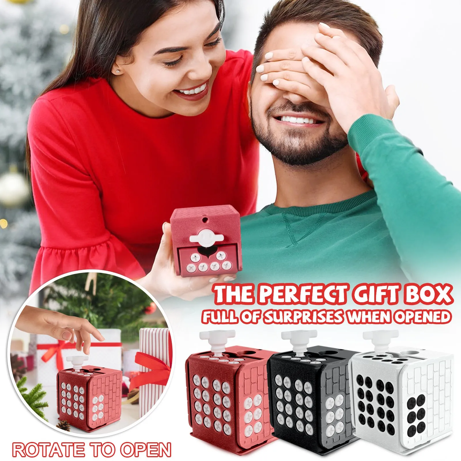 Christmas Annoying Gift Box With Screws, Prank Screw Box, 3D Printed Gift Box Cash Gift Bank Cash Gift Money Saving Puzzle Box