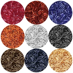 10-50g/pack Hole Size 0.6mm Natural Spiral Tube Loose Spacer Hole Rice Bead For Decoration Clothes Jewelry Accessories