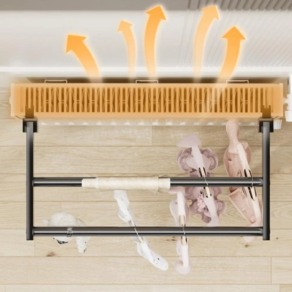 

Clothes Drying Solution Radiator Drying Rack Extendable Length Folding Capability Heat-Resistant Metal Organized Storage