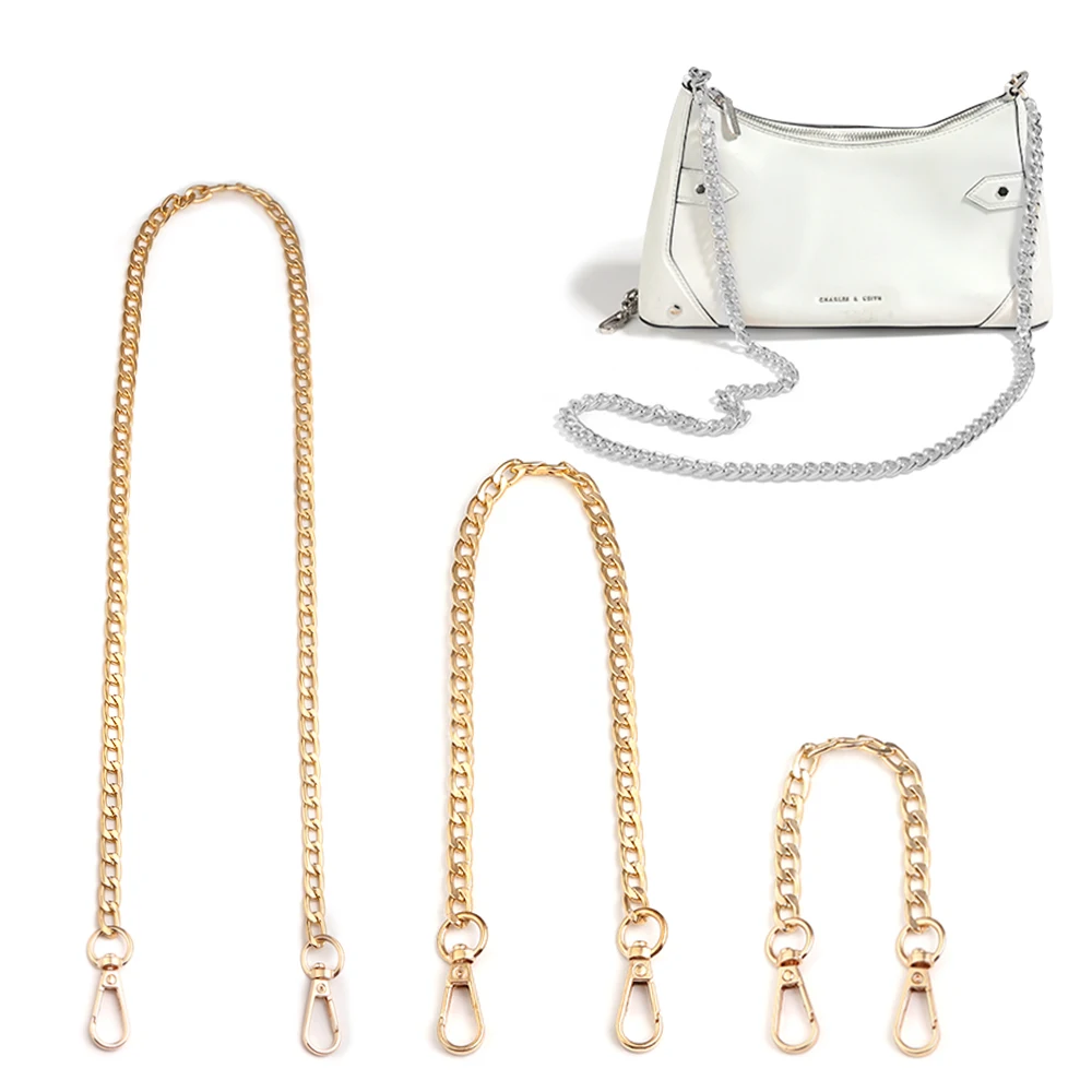 1 tira de metal alumínio saco corrente peças reposição acessórios para mão-tecido bolsa ombro diy alças destacáveis artesanais