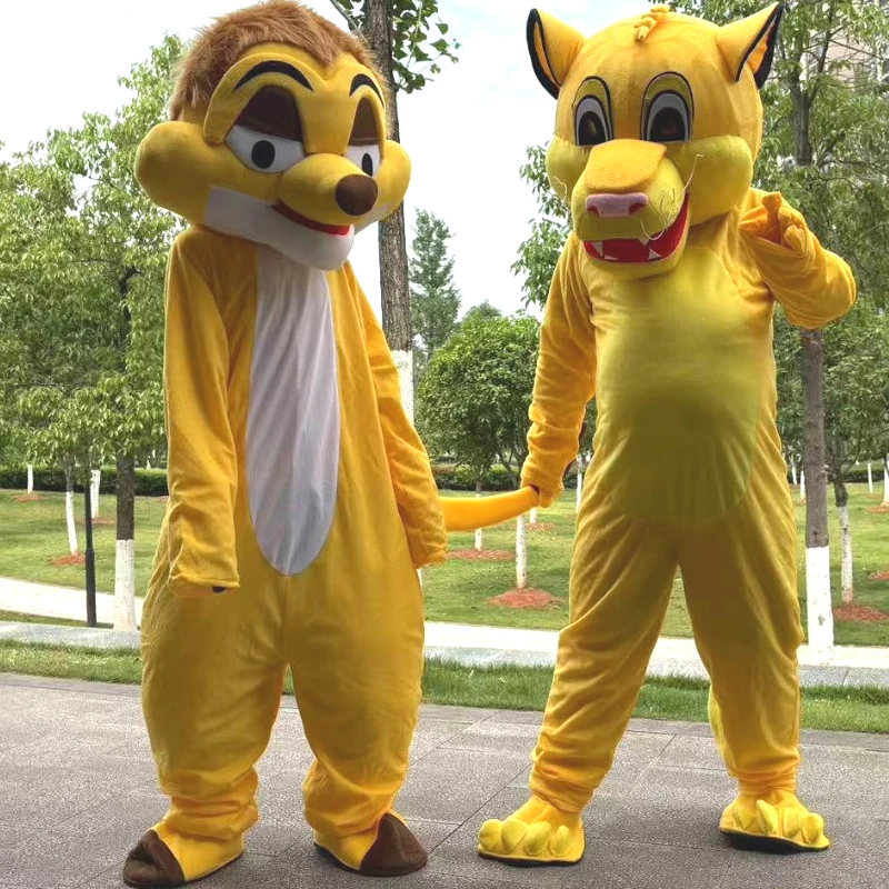 

Adult Size Cosplay Costume Lion King Simba Timon Pumbaa Cartoon Character Mascot Advertis Party Prop Animal Carnival Mascot