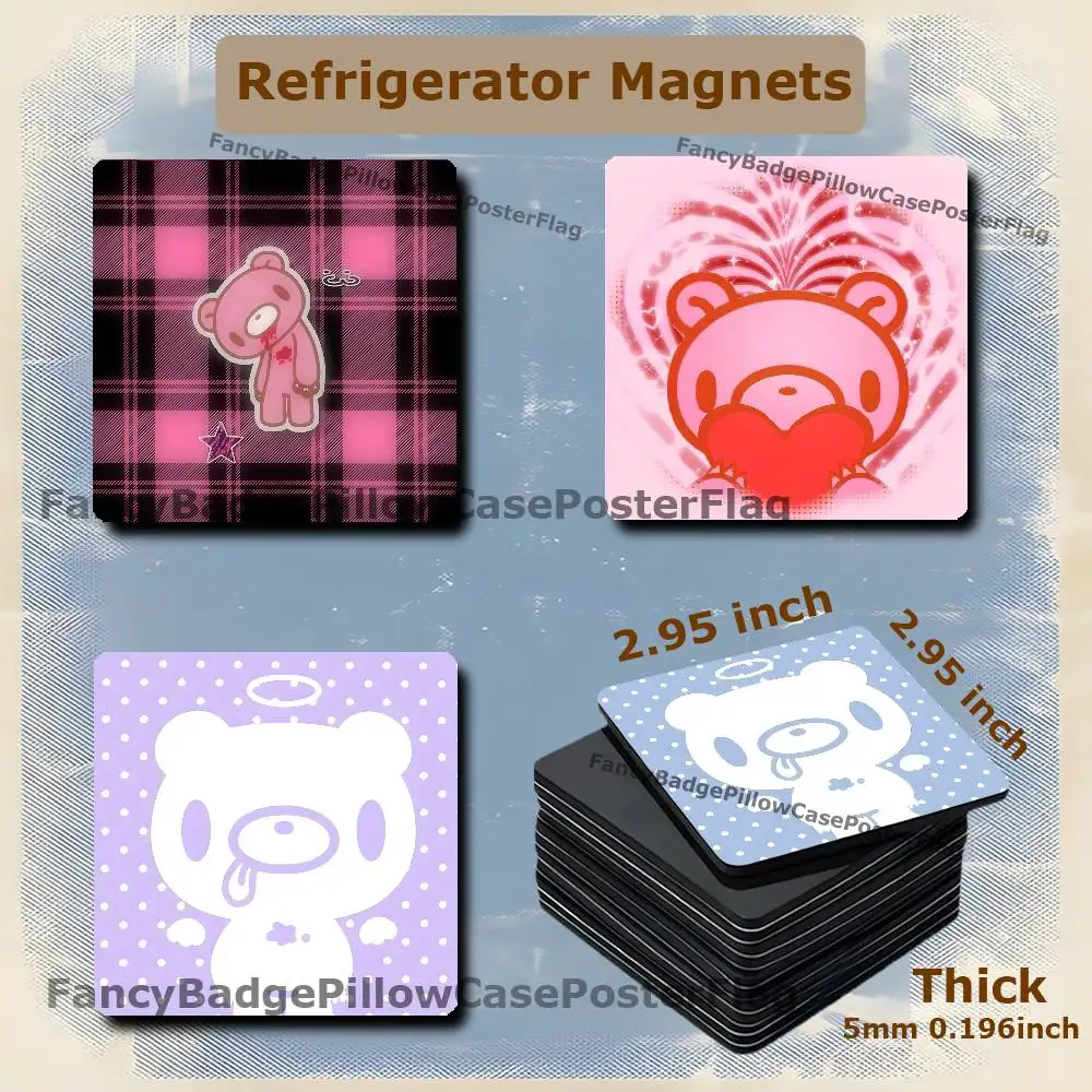 G-Gloomy Bear Cute 75mm Refrigerator Magnet Magnetic Ins Style Home Decoration Gift Personalized Creative Magnetic