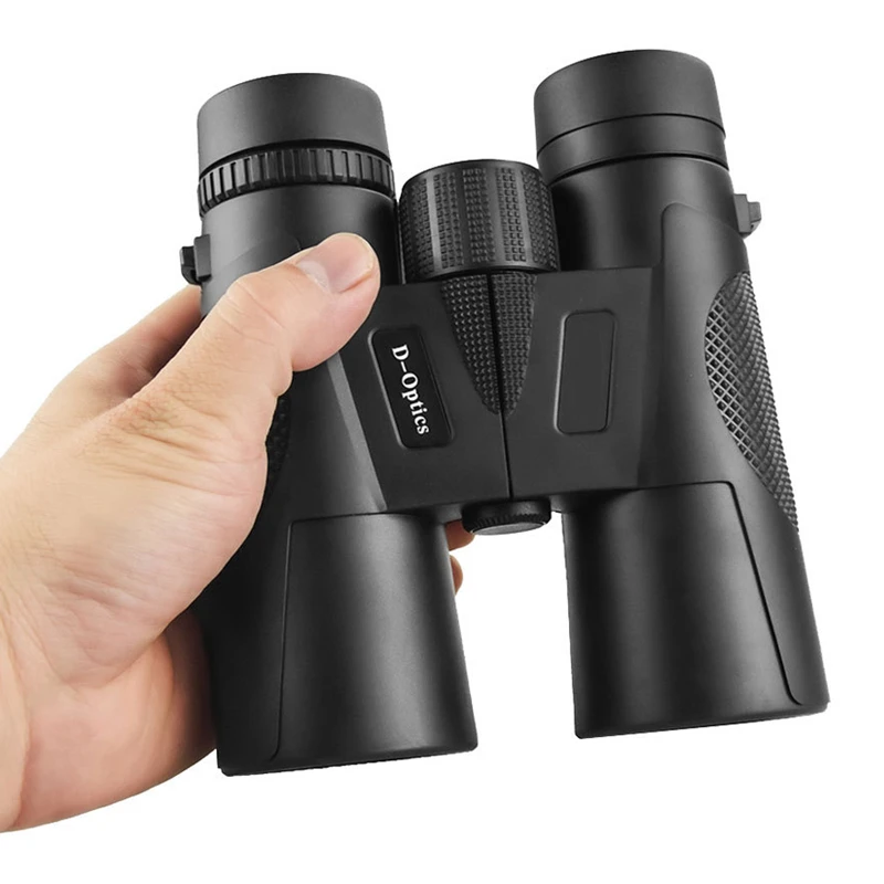 10x42 Portable HD High Power Binoculars Wide Field of View 42 mm BAK4 Powerful Telescope for Hunting Camping Traveling