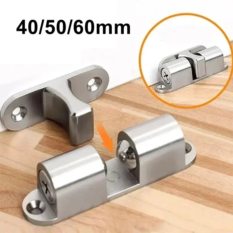 Adjustable Tension Double Ball Spring Door Latch Lock Buckle Easy to Mount for Cabinet Closet Bedroom Furniture Hardware