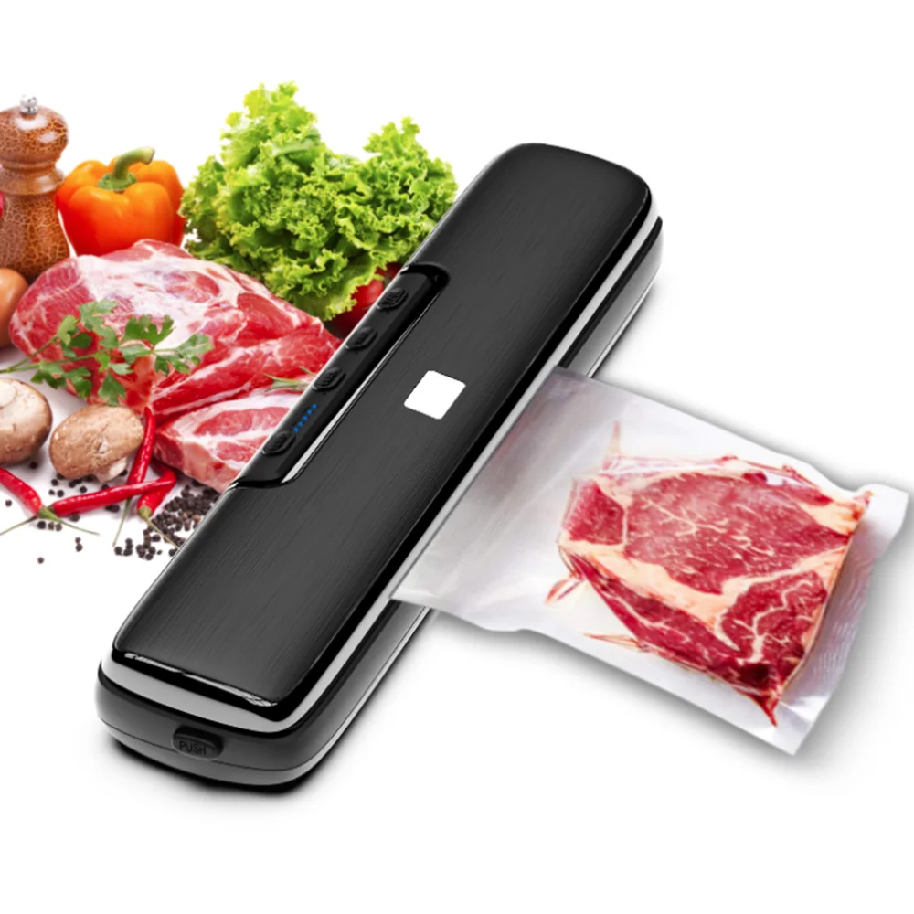

Premium Household Vacuum Sealer 5MM Seal Line Best Electric Black Kitchen Vegetable Packer Storage Machine For Dry Wet Products