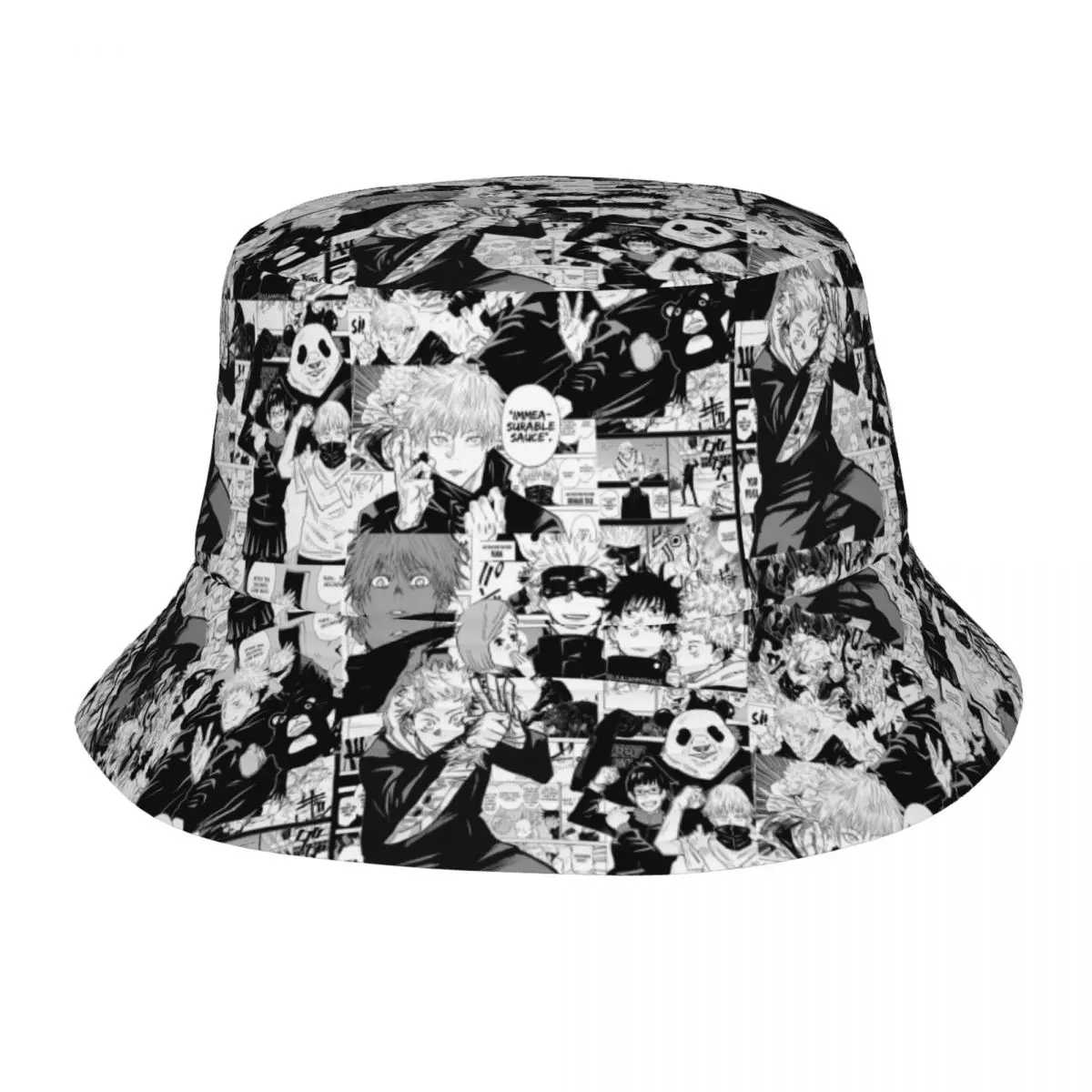 

Anime Jujutsu Kaisen Fishermans Cap Outdoor Bucket Hats Fishing Hat Foldable Hip Hop Beach Sun Hats for Women Men