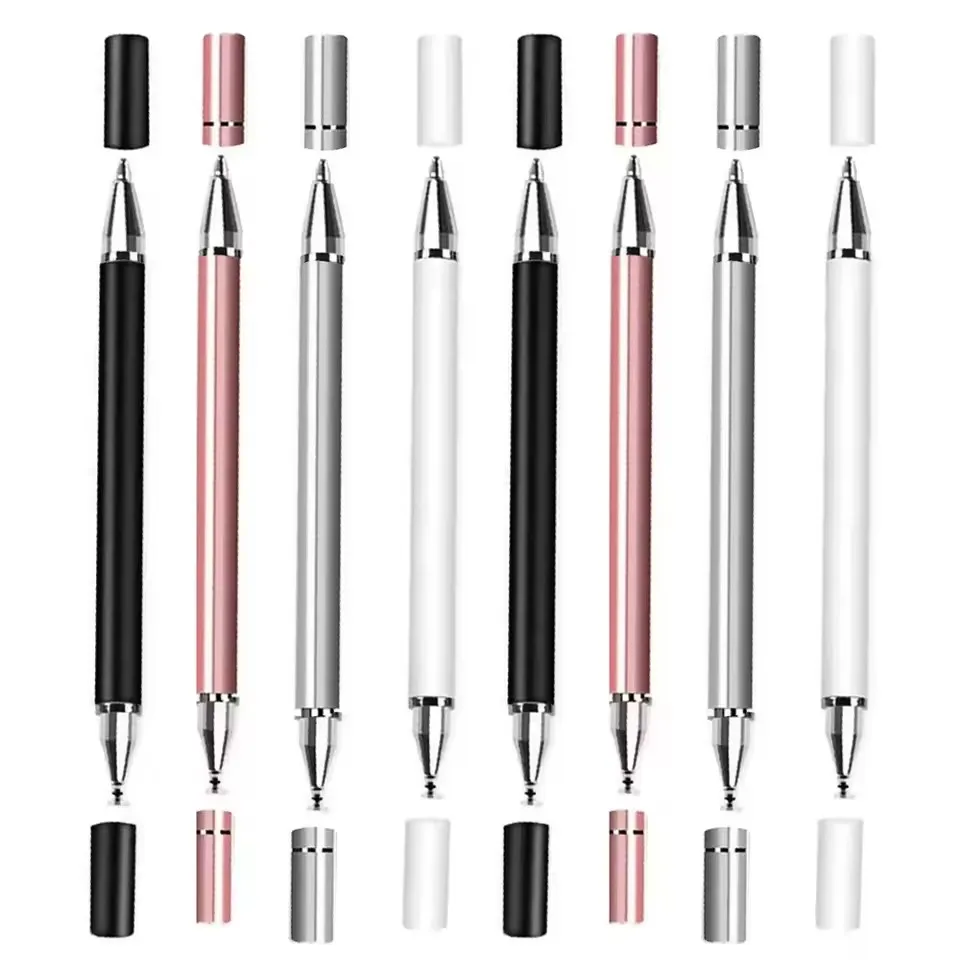 2 In 1 Stylus Pen For Smartphone Tablet Drawing Capacitive Pencil Universal Android Mobile Phone Screen Touch Pen For iPad mini