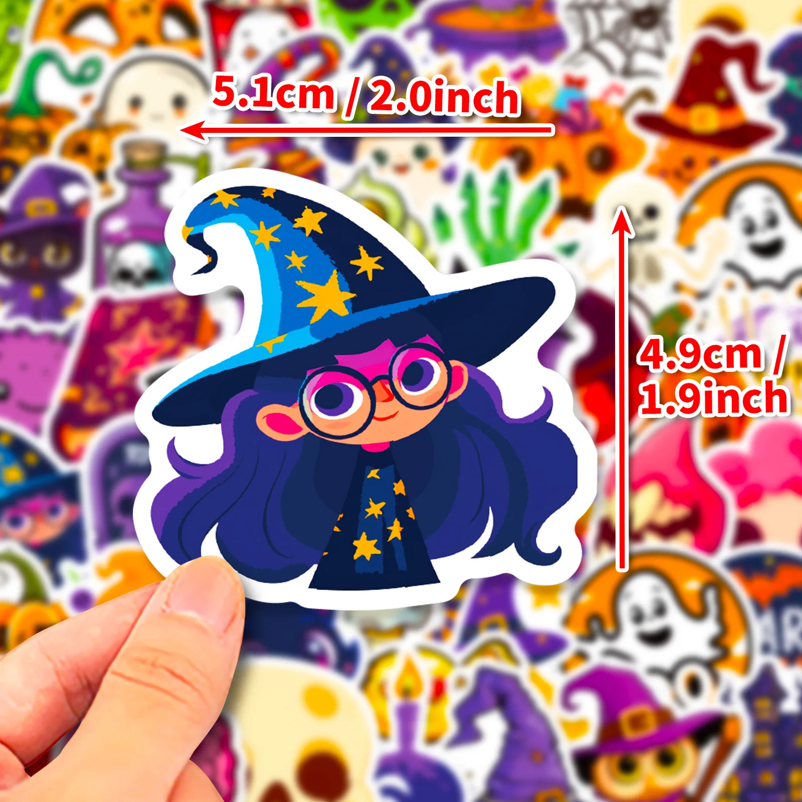 

10/30/50PCS Aesthetic Stylish Animated Kawaii Halloween Graffiti Stickers for Water Bottle Laptop Journal Stationery Travel Bag