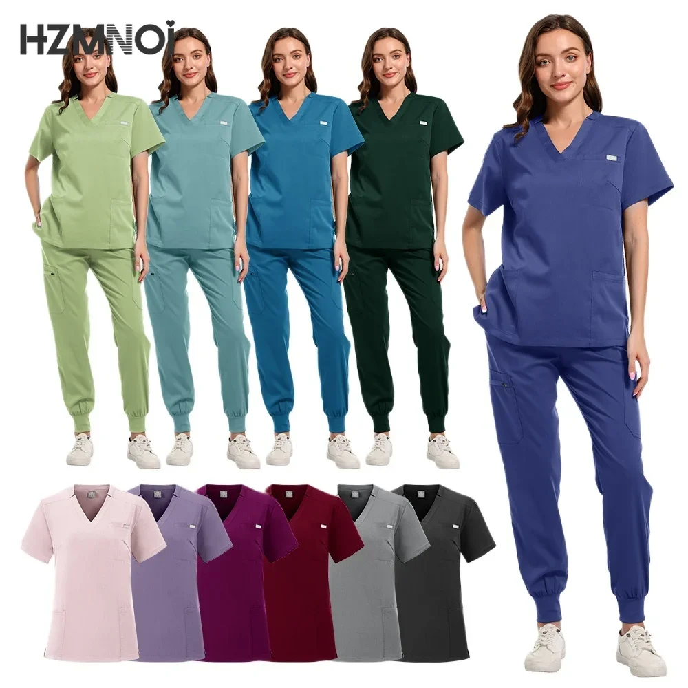 

High Quality Stretch Medical Scrubs Uniforms Multicolor Beauty Workwear Nursing Work Clothes Pharmacist Work Set Nurse Uniforms