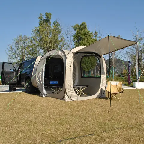 Car Tent Waterproof Tent, Car Tailgate Tent,Pop Up Car Rear Tent, SUV Camping Tents for Campers Multipurpose Truck 10 best sales pop up camper - №6