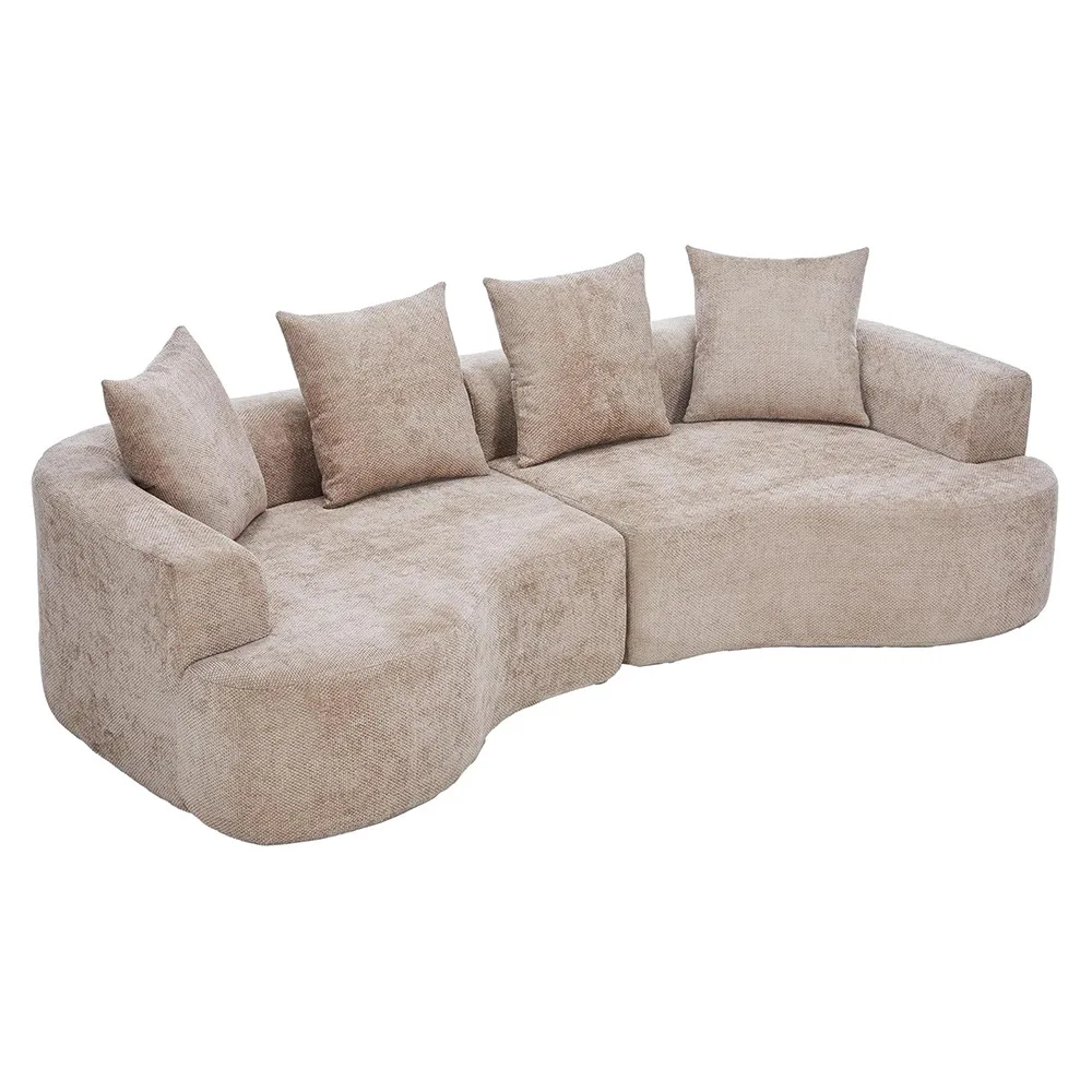 

Living room furniture with pillow ultra-wide seat recliner compression transportation concave seat armrest