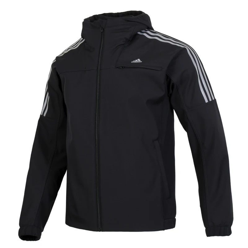 Adidas Men's Woven Hooded Jacket Trendy Fashion Outdoor Travel Fleece-Lined Casual Wear Jg8515