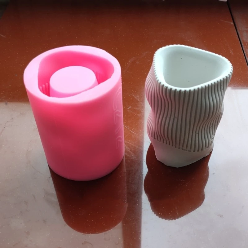 Geometric Gypsum Flower Pot Silicone Resin Mold Epoxy Resin Casting Mold Succulent Vase Cement Mold Holder Mold