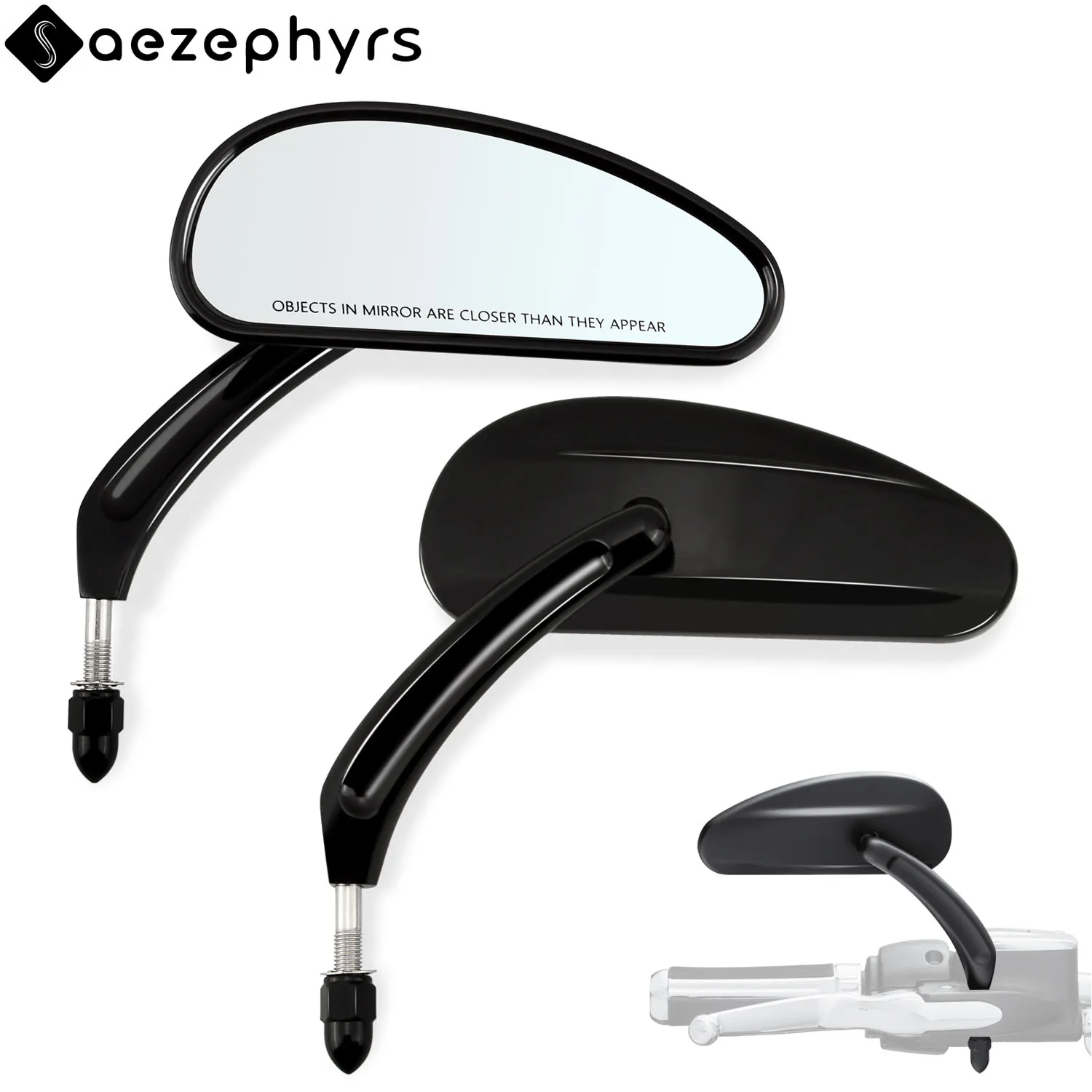 

8mm Rearview Mirror Motorcycle Handlebar Mirror for Harley Touring Sportster Breakout Dyna Fat Bob Softail Road King Iron 1200
