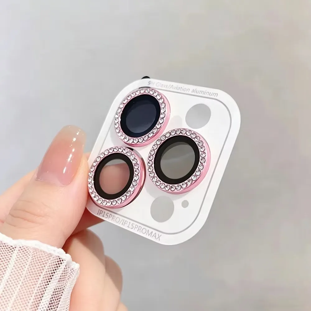 3 Stück Diamant-Kamera-Schutz für iPhone 18 17 16 15 14 Pro Max Glitzer-Ring-Objektivglas für iPhone 13 12 Mini Air Objektivkappe