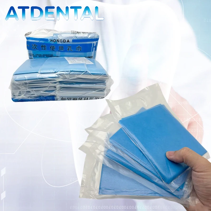

Одноразовые нетканые стерильные салфетки-покрытия для отверстий, синие, в индивидуальной упаковке, для стоматологических операций