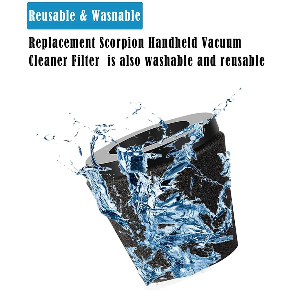 فلتر بديل متوافق مع المكنسة الكهربائية المحمولة Dirt Devil Scorpion طراز F117، مقارنة بالأجزاء AD40117