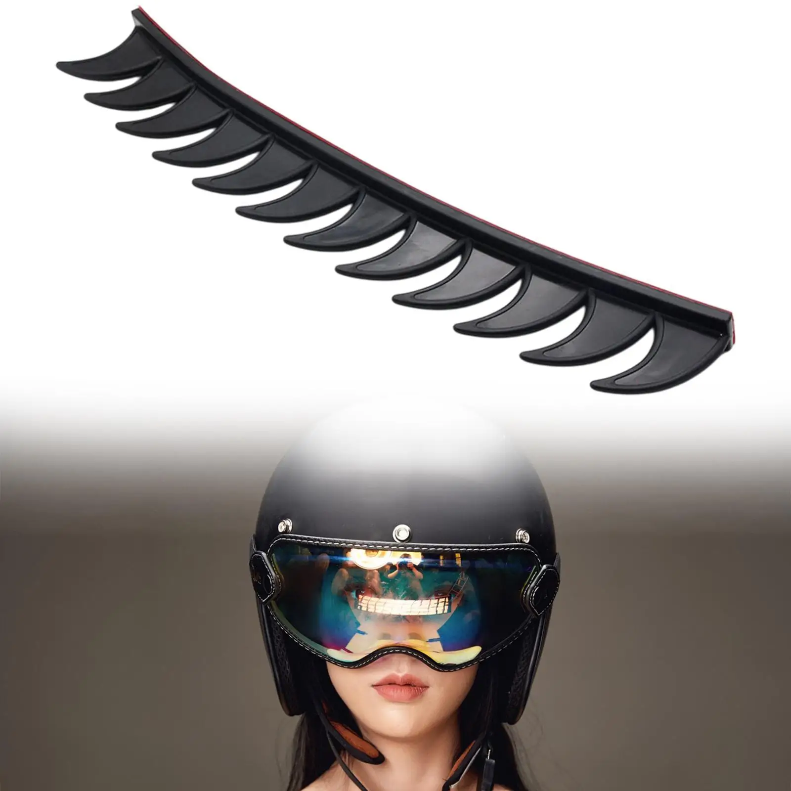 Flexible Silicone Helmet Decoration Wig Hair Strip Helmet Accessories Biker Style for Helmet Easy Application