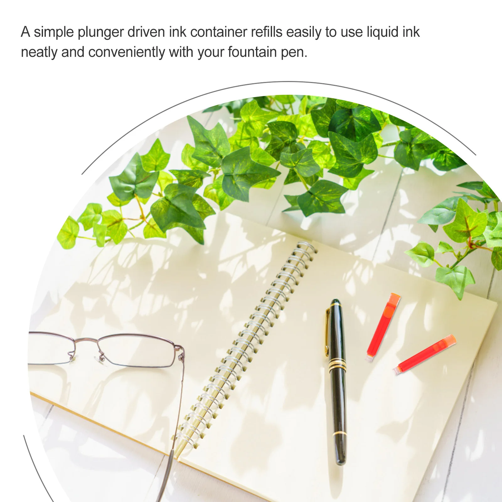 

50Pcs Universal Fountain Pen Ink Absorber Plastic Refill Tool Smooth Ink Flow Useful for Stationery Students Stationery