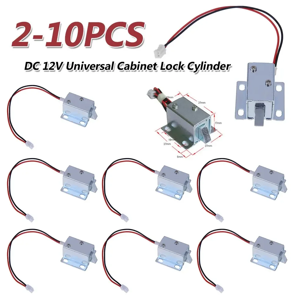 DC 12V Electric Bolt Lock Anti-vibration Universal Solenoid Lock Low Power Consumption Anti-skidding for Letter Box Storage Rack