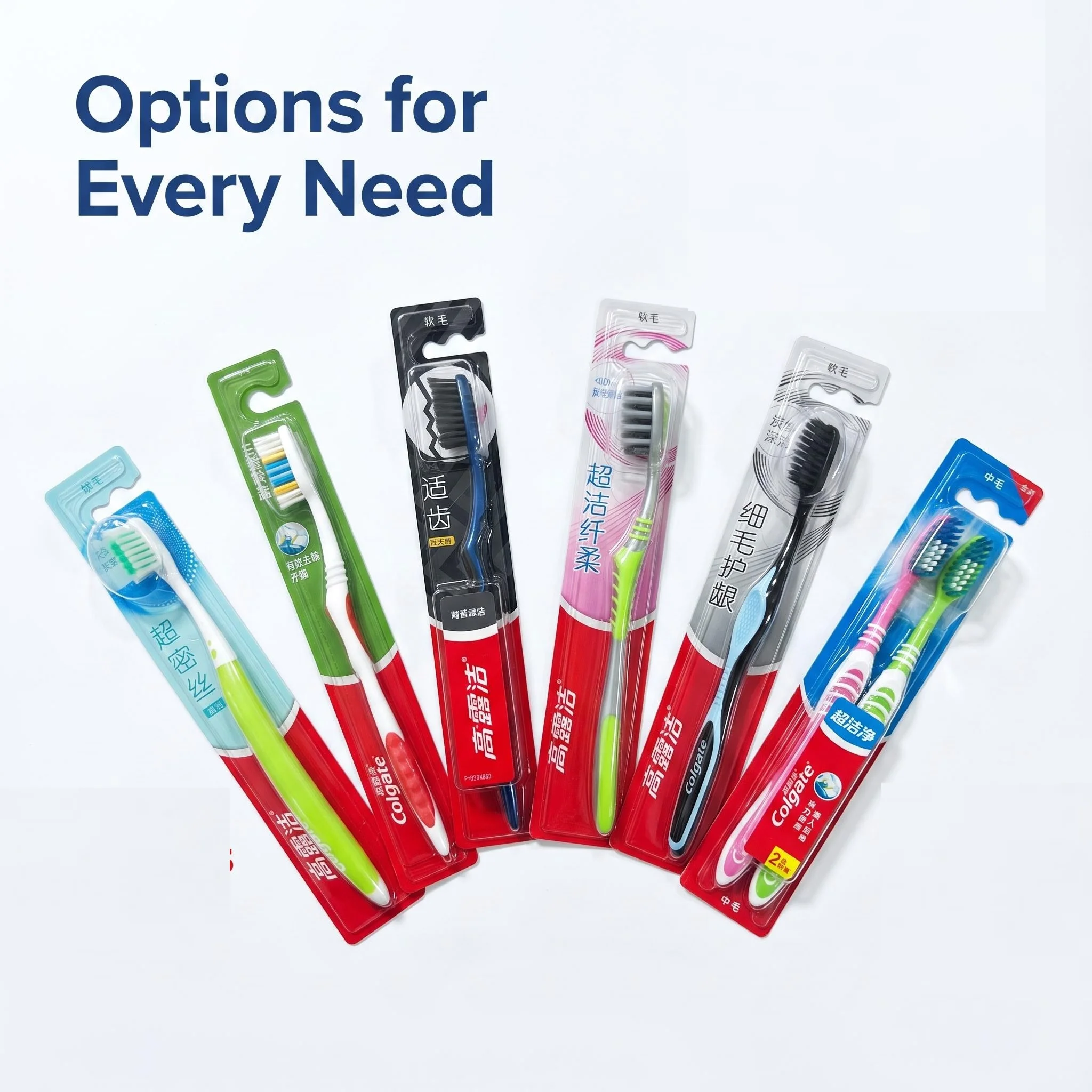 7pcs Multi-Style Colgate Toothbrushes Soft & Medium Bristle Deep Clean Gum Care For Family Daily Oral Care