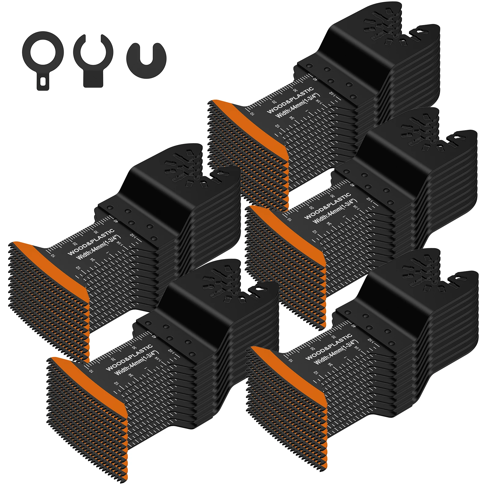 10/50Pcs Oscillating Saw Blades 44MM Multitool Blades Sharp Oscillating Saw Blades Fast Cutting Wood PVC Cutter Saw Blades