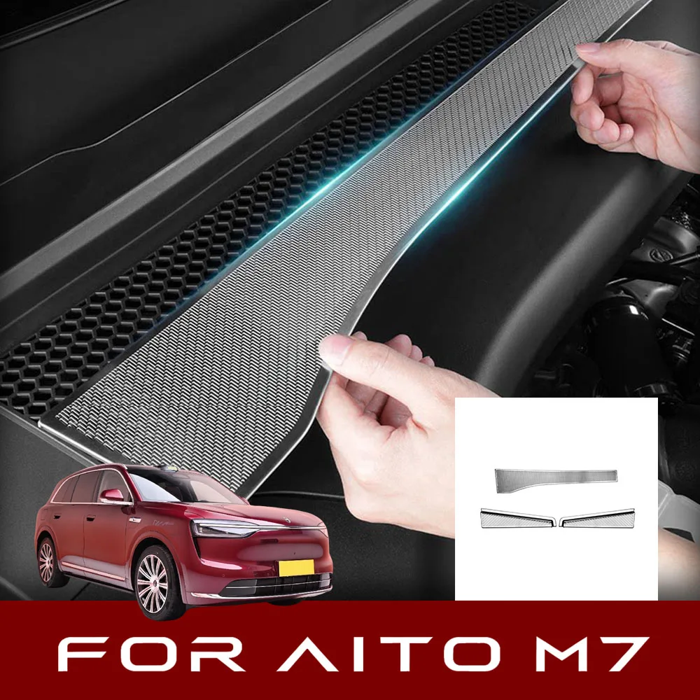 

3 Pcs Fit For New AITO M7 2026 Front Hood Insect Screen Automotive Modification Parts Stainless Steel Dust Protection Cover
