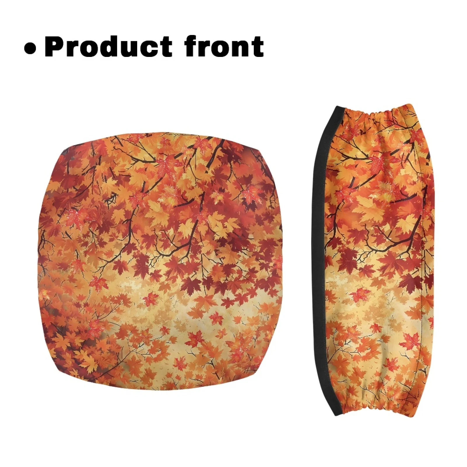 Coloranimal Adjustable Stretchable 2 Pieces Rollator Walker Seat Back Covers for Men for Outdoors Maple Leaf